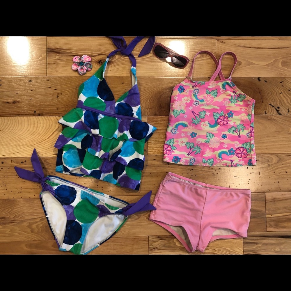 4 piece girls swim wear set😎